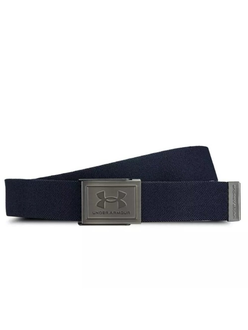 NWT Under Armour Men's Drive Stretch Webbing Belt One Size (Navy/Silver)